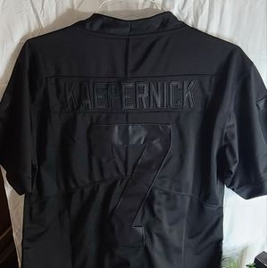 True 7 black jersey type shirt 21"×30" large